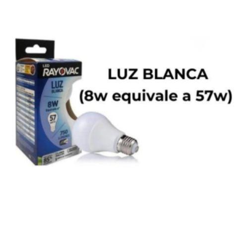 Lampara LED Luz Blanca RAYOVAC 8w. x 6u.